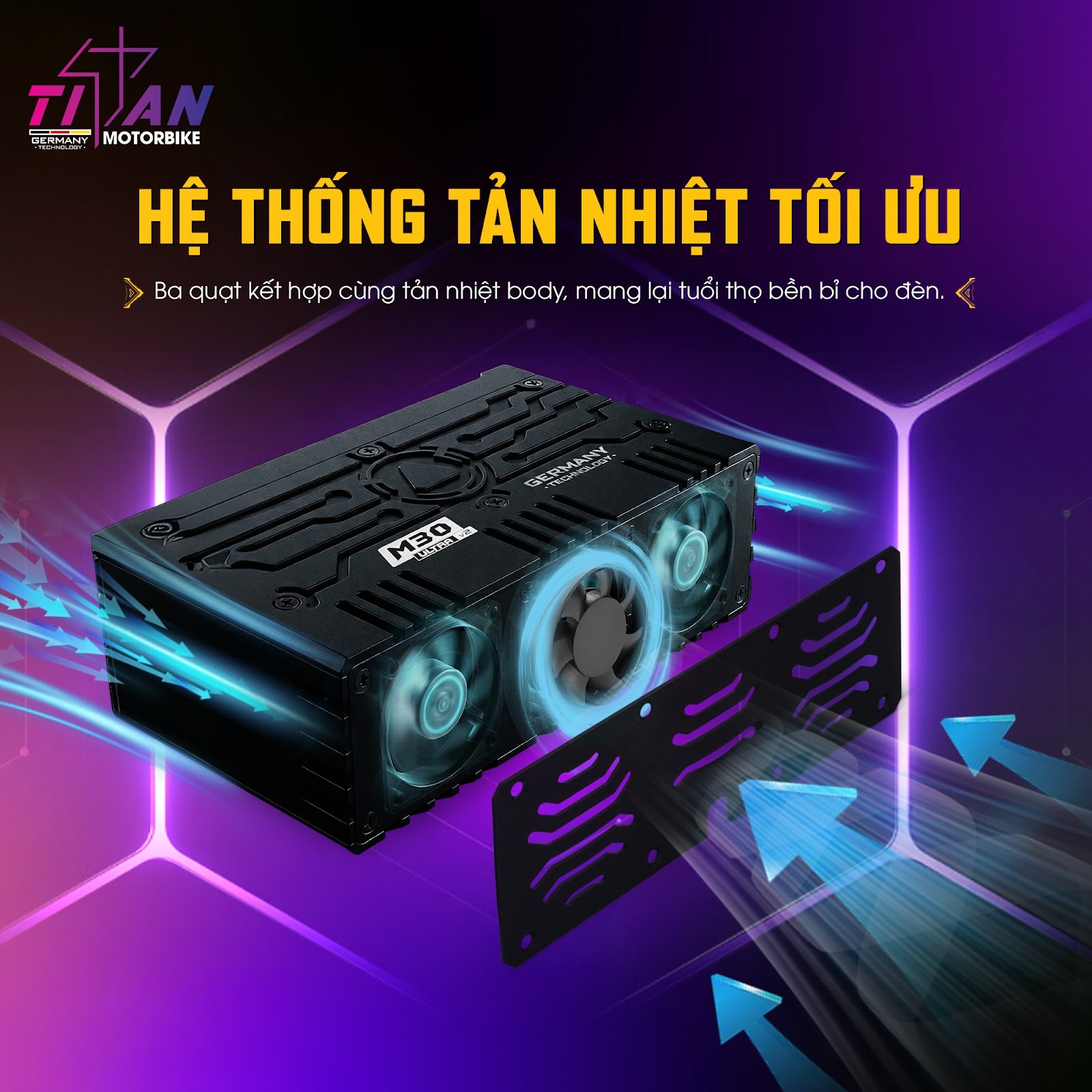 Titan Moto M30 Ultra V2 trang bị hệ thống tản nhiệt nâng cấp toàn diện